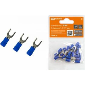 Наконечник TDM НВИ 2-4, вилка, 1,5-2,5 мм, 20 штук SQ0568-0011 (артикул 21745546) – фото 1