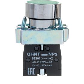 Кнопка управления CHINT NP2-BA31 без подсветки зел. 1НО IP40 574842 (артикул 22815447) – фото 1