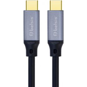 Кабель-адаптер USB 3.1 Type C (m) - USB 3.1 Type C (m), Power Delivery, 1,5 м, чёрный Belsis BW8904 (артикул 20462338) – фото 1