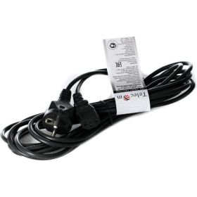 Кабель компьютер-розетка Telecom 220V, 5.0м, европейский стандарт TP021-5.0-BK (артикул 16211277) – фото 1