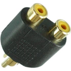 Переход RCA штекер - 2 x RCA гнездо Pro Legend пластик Gold, Gold, PL2280 (артикул 24605979) – фото 1