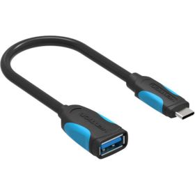 Адаптер-переходник Vention USB Type C M/ OTG USB 3.0 AF, гибкий - 0,1м. VAS-A51-B010 (артикул 16443133) – фото 1