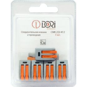 Соединительная 2-проводная клемма DORI СМК 222-412 (5 шт.) 46226 (артикул 22738635) – фото 1