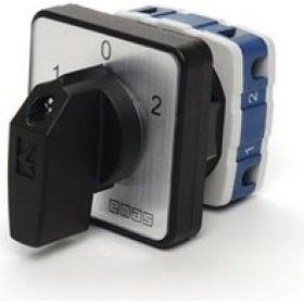 Переключатель полюсов Emas реверсивный однофазный 1-0-2 40А PSA040KD134S (артикул 16900099) – фото 1
