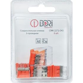 3-проводная соединительная клемма DORI СМК 2273-243 с пастой (6 шт.) 46356 (артикул 24424581) – фото 1