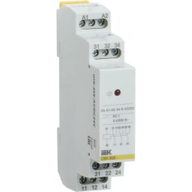 Промежуточное реле IEK OIR 3 контакта 8А, 24В, AC/DC OIR-308-ACDC24V (артикул 16302140) – фото 1