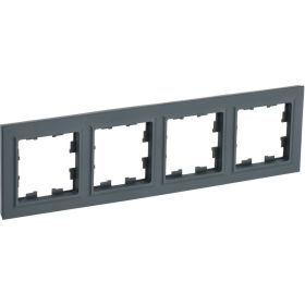 4-местная рамка IEK Brite ру-4-брг графит BR-M42-K53 (артикул 24593475) – фото 1