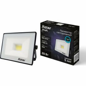 Светодиодный прожектор RITTER серия PROFI 230В 20 Вт 6500К 2000Лм IP65 черный 53406 2 (артикул 23833929) – фото 1