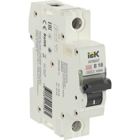 Автоматический выключатель IEK ARMAT M10N 1P B 16А AR-M10N-1-B016 (артикул 20719713) – фото 1