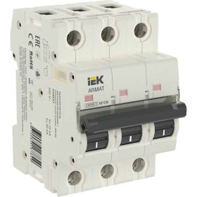 Автоматический выключатель IEK ARMAT M10N 3P C 4А AR-M10N-3-C004 (артикул 20730111) – фото 1