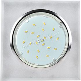 Светильник Ecola GX53 H4 LD5311 Glass стекло, квадрат, край подсветка хром-хром зеркало 38x120x120 SM53SNECH (артикул 17135635) – фото 1