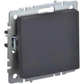 1-клавишный выключатель IEK Brite 10а вс10-1-0-брг графит BR-V10-0-10-K53 (артикул 24594093) – фото 1