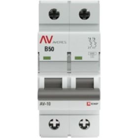 Автоматический выключатель EKF AV-6 2P 50A B 6kA AVERES SQmcb6-2-50B-av (артикул 16040451) – фото 1