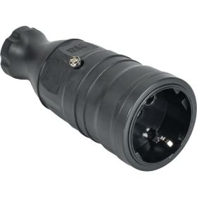 Переносная розетка IEK Omega рбп14-1-0м ip20, черная OM-KR20-16-20-P1-00-K02 (артикул 24573111) – фото 1