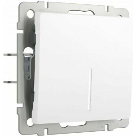 Одноклавишный выключатель WERKEL W1110161 с подсветкой белый матовый a059270 (артикул 23348343) – фото 1