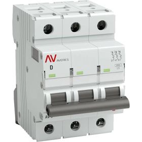 Автоматический выключатель EKF AV-6 3P 25A 6kA AVERES SQmcb6-3-25D-av (артикул 16126464) – фото 1