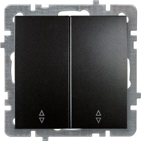 Механизм выключателя NILSON 2СП проходной черный Touran/Alegra 24220409 (артикул 16352092) – фото 1