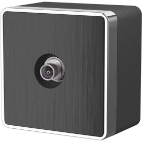 ТВ-розетка WERKEL W5083004 оконечная Gallant графит рифленый a051343 (артикул 16074338) – фото 1