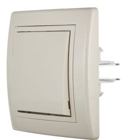 Одноклавишный однополюсный выключатель Aling-conel PRESTIGE 10AX 250В, бежевый 605.99 113066 (артикул 20018374) – фото 1
