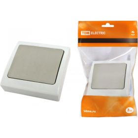 1-клавишный выключатель TDM скрытой установки IP54 10А серый Вуокса SQ1803-0101 (артикул 20830419) – фото 1