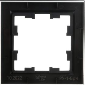 1-местная рамка IEK Brite ру-1-брч черный BR-M12-K02 (артикул 24592029) – фото 1