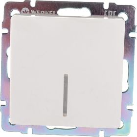 Одноклавишный выключатель WERKEL W1110103/ с подсветкой (слоновая кость) a051481 (артикул 22951923) – фото 1