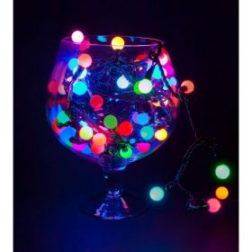 Гирлянда Neon-Night Мультишарики d=17.5мм, 10м, черный ПВХ, 80LED мульти 303-509-6 (артикул 15689662) – фото 1