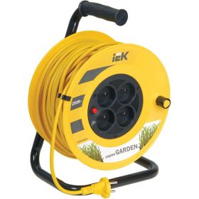 Удлинитель на катушке с термозащитой 4х30м УК30 2х0.75 IEK Garden WKP23-06-04-30 277732 (артикул 15526947) – фото 1