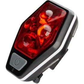 Велосипедный задний фонарь КОСМОС 4RED LED, 2xAAA, ABS-пластик, держатель-крепление/зажим на корпусе KOC401B (артикул 23399757) – фото 1