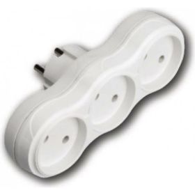 Тройная розетка HOROZ ELECTRIC 300-000-802 без заземления HRZ00001365 (артикул 23403363) – фото 1