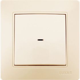 Выключатель LUXAR Novo с/у 1 клавиша, с подсветкой, кремовый, 250В 10А 4606400420231 (артикул 16139568) – фото 1