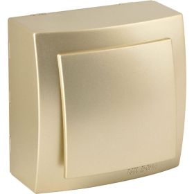 Выключатель NILSON 1ОП золото Themis metallic 26151001 (артикул 16351973) – фото 1