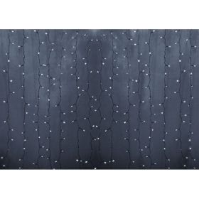 Гирлянда Neon-Night ДОЖДЬ занавес 2х1.5м, прозрачный ПВХ, 192 LED БЕЛЫЕ, 12 LED/нить, 16 нитей 235-305-6 (артикул 15689726) – фото 1