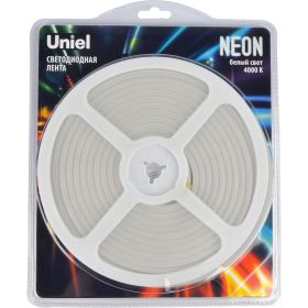 Светодиодная гибкая герметичная лента Uniel NEON ULS-N01-2835-120LED/m-6mm-IP67-DC12V-9W/m-5M-4000K UL-00009083 (артикул 21753898) – фото 1