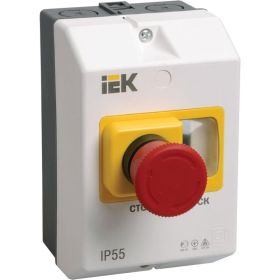 Защитная оболочка с кнопкой "Стоп" IEK IP54 DMS11D-PC55 (артикул 16302489) – фото 1