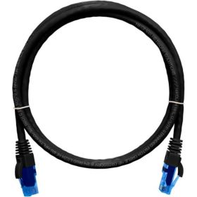 Шнур NIKOMAX U/UTP, 4 пары, категория 6, 7х0.205 мм, черный, 0.5м NMC-PC4UE55B-005-C-BK (артикул 16393231) – фото 1
