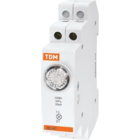Сигнальная лампа синяя TDM ЛС-47 LED AC/DC SQ0214-0007 (артикул 15497917) – фото 1