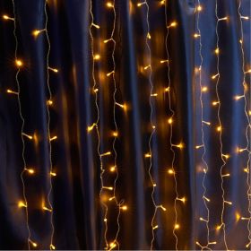 Гирлянда-дождь FERON CL20, 240LED, желтый, статичная, 2х2м+3м, IP44, 12W, 41624 (артикул 18646217) – фото 1
