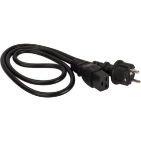 Шнур питания LANMASTER C19-Schuko, 3x1.5, 220В, 16А, 0.5 метров LAN-PP19/SH-0.5-BK (артикул 18319489) – фото 1