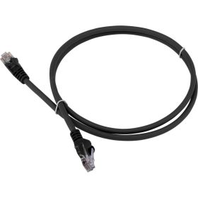 Патч-корд LANMASTER RJ45 - RJ45, 4 пары, UTP, категория 5е, 2 м, черный, LSZH, LAN-PC45/U5E-2.0-BK (артикул 16171494) – фото 1