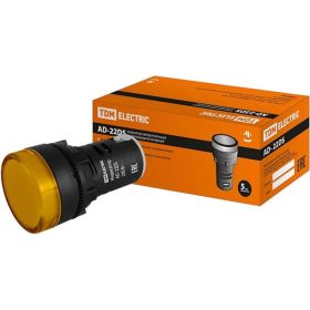 Лампа TDM AD-22DS, LED матрица, d22мм, желтый, 230В, SQ0702-0003 (артикул 16060400) – фото 1