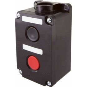 Кнопочный пост ПКЕ TDM 212-2 У3, красная и черная кнопки, IP40 SQ0742-0003 (артикул 23287749) – фото 1