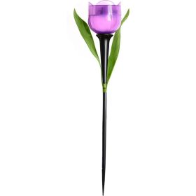 Садовый светильник Uniel на солнечной батарее "Лиловый тюльпан" USL-C-453/PT305 PURPLE TULIP UL-00004278 (артикул 21752962) – фото 1