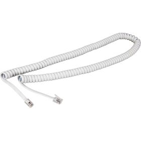 Витой трубочный телефонный шнур REXANT RJ-10, 4P-4C, 7 м, белый 18-2071 (артикул 21956278) – фото 1