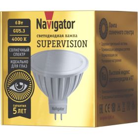 Лампа Navigator NLL-MR16-6-230-4K-GU5.3-FR-SV 80552 (артикул 20681349) – фото 1