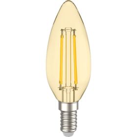 Лампа IEK серия 360 LED, C35, свеча, золото, 7вт, 230В, 2700К, E14 LLF-C35-7-230-30-E14-CLG (артикул 16459850) – фото 1