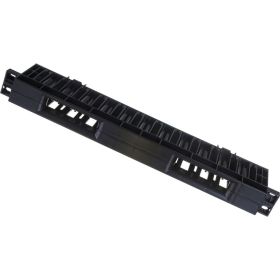 Кабельный органайзер LANMASTER 19 пластиковый, с крышкой, 1U LAN-ORG/CVP-1U (артикул 16466320) – фото 1