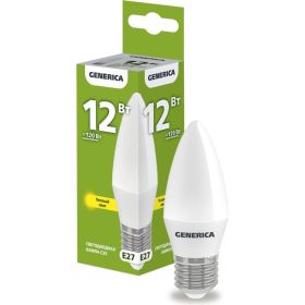 Светодиодная лампа GENERICA C35 свеча 12Вт 230В 3000К E27 LL-C35-12-230-30-E27-G (артикул 25128033) – фото 1