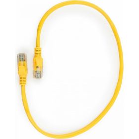Многожильный патч-корд Cablexpert UTP кат.5e, 0.5м, литой, жёлтый PP12-0.5M/Y (артикул 15933226) – фото 1