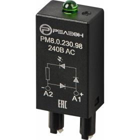 Модуль индикации и защиты РЕЛЕОН LED + Варистор; 240В AC/DC; PM8023098 (артикул 24360357) – фото 1